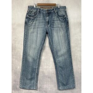 Unionbay Straight Leg Jeans Mens 36x31 Hemmed Grunge Street Urban Y2K Skater